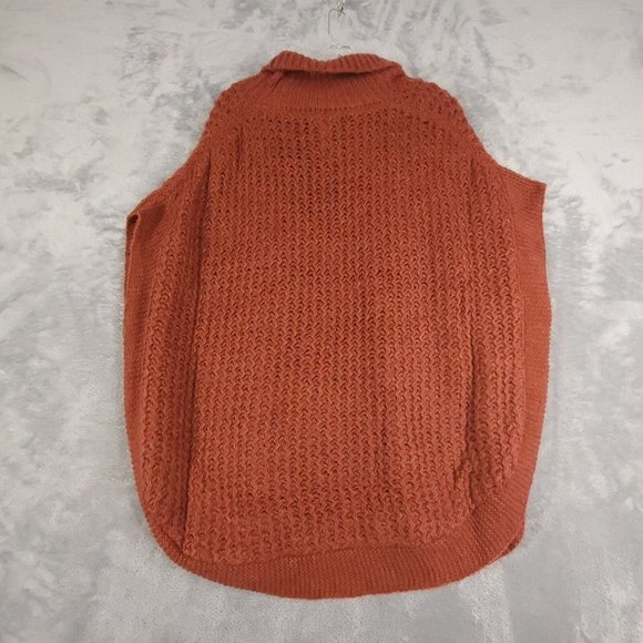 Lauren Conrad Womens Poncho Sweater Cardigan Chunky Open Knit Cowl Neck One Size - Picture 2 of 8